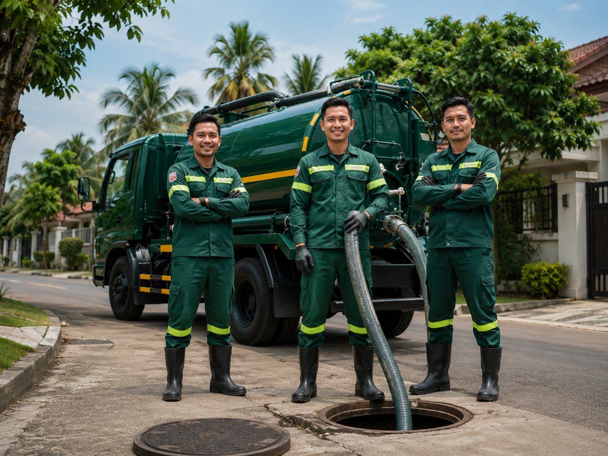 Tim profesional Jasa Sedot WC Kuningan dengan armada operasional